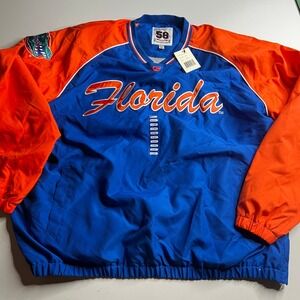 58 Sports Florida Gators Windbreaker Pullover Blue Orange XXL LA62P573 NWT
